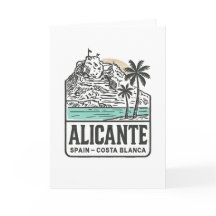 Alicante Skizze Burg Santa Bárbara Costa Blanca