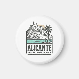 Alicante Skizze Santa Bárbara Burg Costa Blanca  Magnet