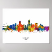 Alicante Spain Skyline Poster (Vorne)