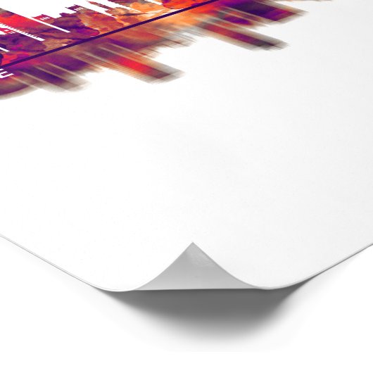 Alicante Spain Skyline Poster (Ecke)