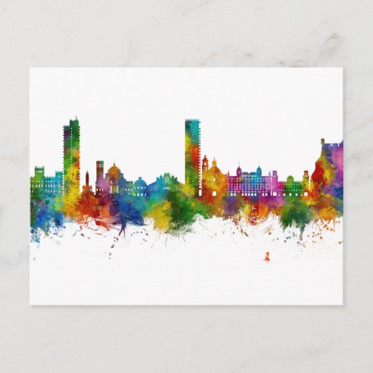 Alicante Spain Skyline Postkarte (Vorderseite)