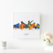 Alicante Spain Skyline Quadratische Wanduhr (Zuhause)