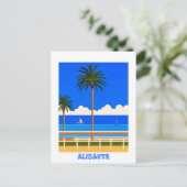 Alicante Spanien Beach View Travel Postkarte (Stehend Vorderseite)