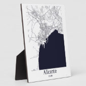 Alicante Spanien City Map Tabletop Plaque Fotoplatte (Seite)
