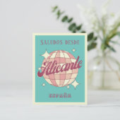 Alicante Spanien España Retro Vintage Postkarte (Stehend Vorderseite)