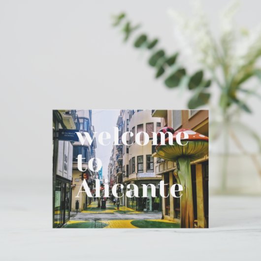 Alicante Spanien Postcard, Calle de Las Setas Postkarte (Stehend Vorderseite)