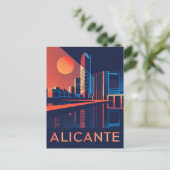 Alicante Spanien Postkarte (Stehend Vorderseite)