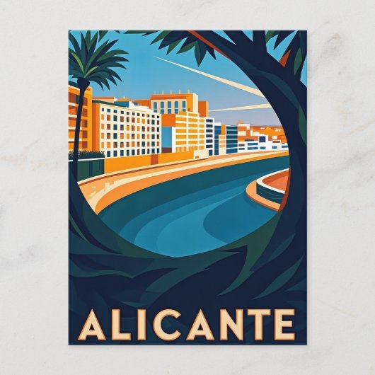 Alicante Spanien Postkarte (Vorderseite)