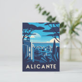 Alicante Spanien Postkarte (Stehend Vorderseite)