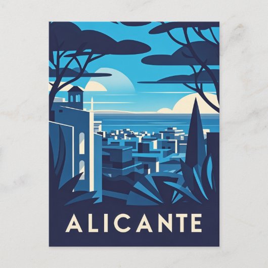 Alicante Spanien Postkarte (Vorderseite)