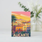 Alicante Spanien Postkarte (Stehend Vorderseite)