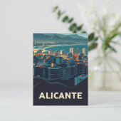 Alicante Spanien Postkarte (Stehend Vorderseite)