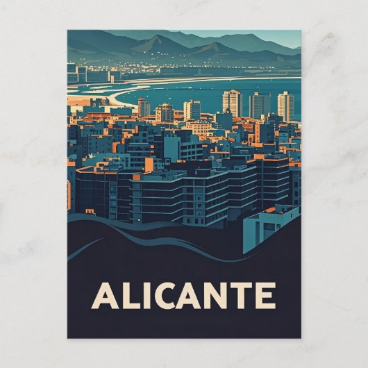 Alicante Spanien Postkarte (Vorderseite)