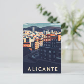 Alicante Spanien Postkarte (Stehend Vorderseite)