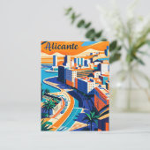 Alicante Spanien Postkarte (Stehend Vorderseite)
