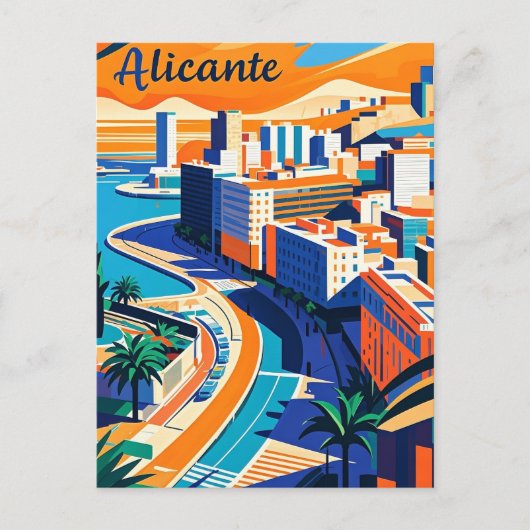 Alicante Spanien Postkarte (Vorderseite)