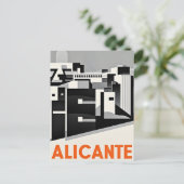 Alicante Spanien Postkarte (Stehend Vorderseite)
