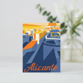 Alicante Spanien Postkarte (Stehend Vorderseite)