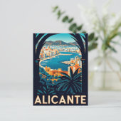 Alicante Spanien Postkarte (Stehend Vorderseite)