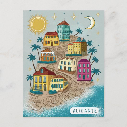 Alicante Spanien Postkarte (Vorderseite)