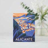 Alicante Spanien Postkarte (Stehend Vorderseite)