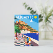 Alicante Spanien Reise Postkarte (Stehend Vorderseite)