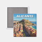 Alicante Spanien Reisen Magnet (Vorderseite/Rückseite)