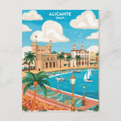 Alicante Spanien Reisen Postkarte Kunst, Dichtung  (Vorderseite)
