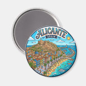 Alicante, Spanien Spanien Magnet (Vorderseite/Rückseite)