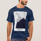 Alicante Spanien Stadtkarte T-Shirt (Vorderseite)