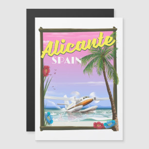 Alicante Spanien Vintage-Reiseposter Magnetkarte