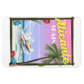 Alicante Spanien Vintages Reiseplakat Magnet (Horizontal)