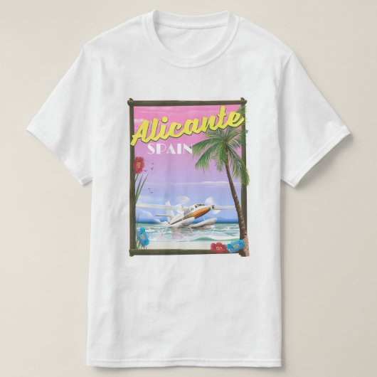 Alicante Spanien Vintages Reiseplakat T-Shirt (Design vorne)