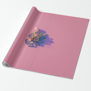 ALICANTES ROSA UND GRÜNE SALZSEEN GESCHENKPAPIER