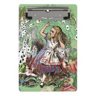 alice abenteuer karten wunderland verrückter hutma mini klemmbrett