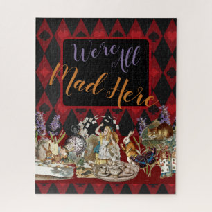Alice Abenteuer mit verrückter Wunderland-Cheshire Puzzle