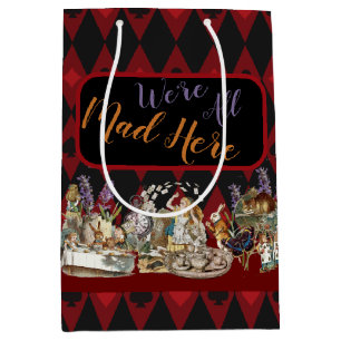 Alice Abenteuer mit Wunderland verrückter Cheshire Mittlere Geschenktüte