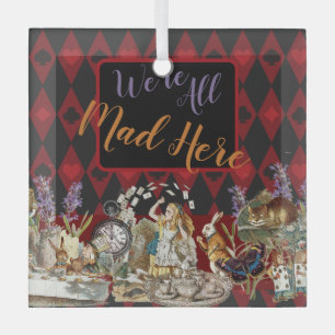 Alice Abenteuer mit Wunderland verrückter Cheshire Ornament Aus Glas