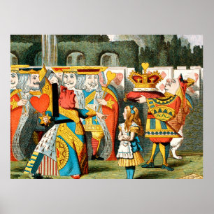 Alice Abenteuer Wunderland Herzkönigin Poster
