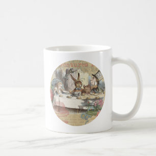 Alice Abenteuer Wunderland Verrückte Teeparty-Kuns Kaffeetasse