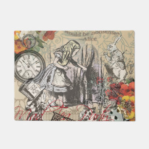 Alice Abenteuer Wunderland Vorhang Klassische Kuns Fußmatte