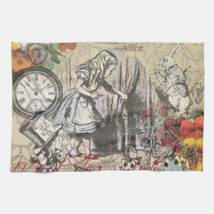 Alice Abenteuer Wunderland Vorhang Klassische Kuns Geschirrtuch