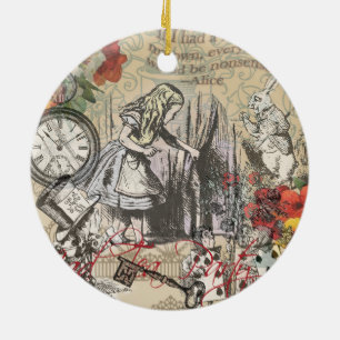 Alice Abenteuer Wunderland Vorhang Klassische Kuns Keramik Ornament