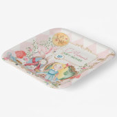 Alice Adventure in Woderland Baby Shower Tee Party Pappteller (Gewinkelt)