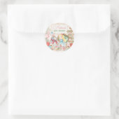 Alice Adventure in Woderland Baby Shower Tee Party Runder Aufkleber (Tasche)