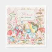 Alice Adventure in Woderland Baby Shower Tee Party Serviette (Vorderseite)