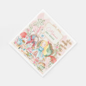 Alice Adventure in Woderland Baby Shower Tee Party Serviette (Ecke)