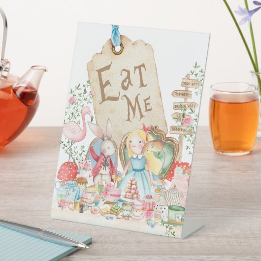 Alice Adventures in Woderland Birthday Tea Eat Me Sockelschild (In Situ)