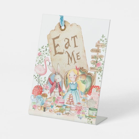 Alice Adventures in Woderland Birthday Tea Eat Me Sockelschild (Vorderseite)