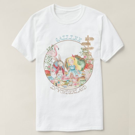 Alice Adventures in Woderland Birthday Tee Party (Design vorne)